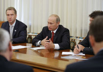 Премьер-министр РФ Владимир Путин встретился с членами комиссии ФИФА Встреча Владимира Путина с членами комиссии ФИФА