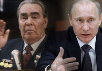 сходстве между премьер-министром Владимиром Путиным и бывшим советским лидером Леонидом Брежневым сходстве между премьер-министром Владимиром Путиным и бывшим советским лидером Леонидом Брежневым