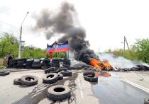 Горящие баррикады в Краматорске Горящие баррикады в Краматорске