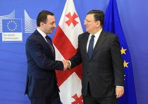 Премьер-министр Грузии Ираклий Гарибашвили и председатель Еврокомиссии Жозе Мануэл Баррозу Премьер-министр Грузии Ираклий Гарибашвили и председатель Еврокомиссии Жозе Мануэл Баррозу
