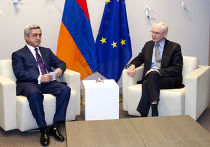 Президент Армении Серж Саргсян и председатель Европейского совета Херман Ван Ромпей Президент Армении Серж Саргсян и председатель Европейского совета Херман Ван Ромпей