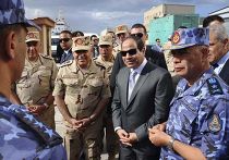 Президент Египта Абдул-Фаттах Ас-Сиси на военно-морских учениях в Александрии Президент Египта Абдул-Фаттах Ас-Сиси на военно-морских учениях в Александрии