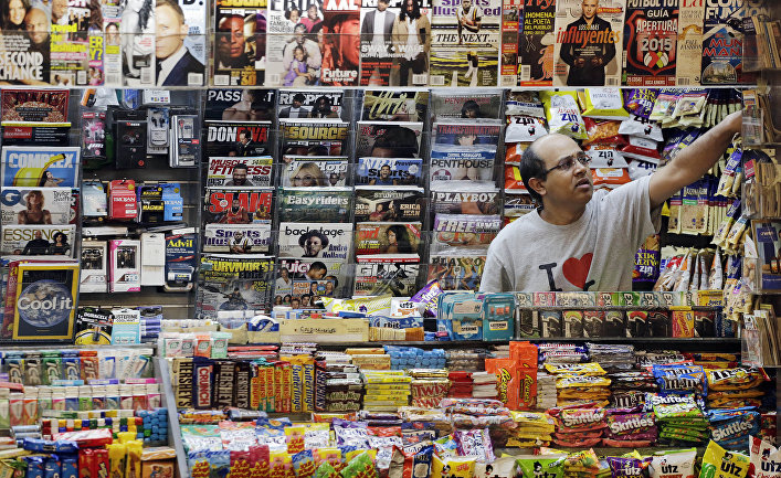 Газетный киоск в Нью-Йорке