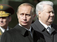 Путин и Ельцин на Красной площади Путин и Ельцин на Красной площади
