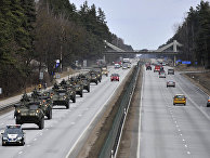 Конвой американских военных в Риге, учения Dragoon Ride Конвой американских военных в Риге, учения Dragoon Ride