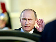 Владимир Путин после встречи «нормандской четверки» в Париже Владимир Путин после встречи «нормандской четверки» в Париже