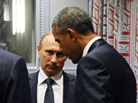 Владимир Путин и Барак Обама на 70-й сессии Генеральной Ассамблеи ООН Владимир Путин и Барак Обама на 70-й сессии Генеральной Ассамблеи ООН