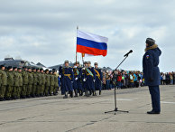 Первая группа бомбардировщиков Су-34 из Сирии приземлилась под Воронежем Первая группа бомбардировщиков Су-34 из Сирии приземлилась под Воронежем