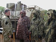 Президент Украины П.Порошенко посетил штаб Нацгвардии в Донецкой области