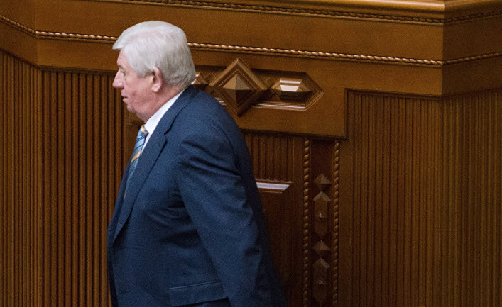 Виктор Шокин выступает во время заседания Верховной рады Украины