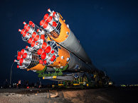 Вывоз ракеты-носителя «Союз-ФГ» с пилотируемым кораблем «Союз ТМА-20М» на стартовый стол первой «Гагаринской» Вывоз ракеты-носителя «Союз-ФГ» с пилотируемым кораблем «Союз ТМА-20М» на стартовый стол первой «Гагаринской»
