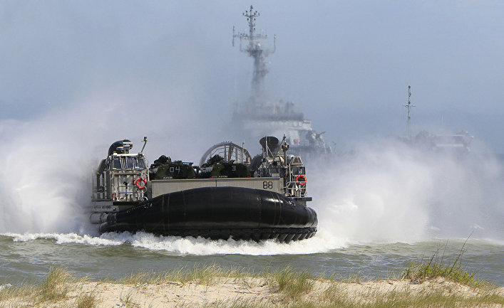 Учения NATO Baltops 2015 в Балтийском море в районе польского города Устка Учения NATO Baltops 2015 в Балтийском море в районе польского города Устка
