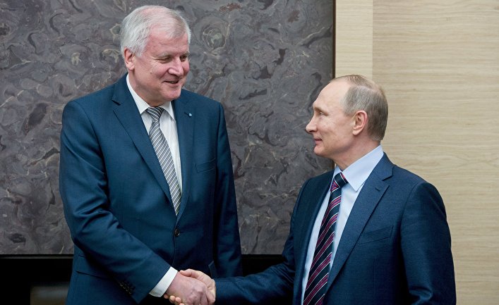 Президент РФ В. Путин встретился с премьер-министром Баварии Х. Зеехофером