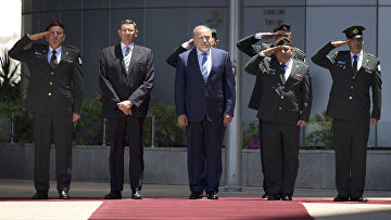 Министр обороны Израиля Авигдор Либерман во время торжественной церемонии в Тель-Авиве