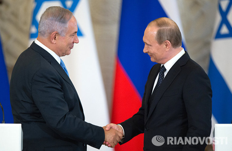 Встреча президента РФ Владимира Путина с премьер-министром Израиля Биньямином Нетаньяху