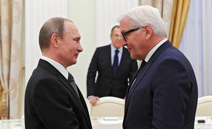Рабочая встреча президента РФ В.Путина с главой МИД Германии Ф. Штайнмайером