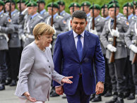 Канцлер Германии Ангела Меркель и премьер-министр Украины Владимир Гройсман Канцлер Германии Ангела Меркель и премьер-министр Украины Владимир Гройсман