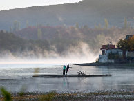 Утро на симферопольском водохранилище в Крыму Утро на симферопольском водохранилище в Крыму
