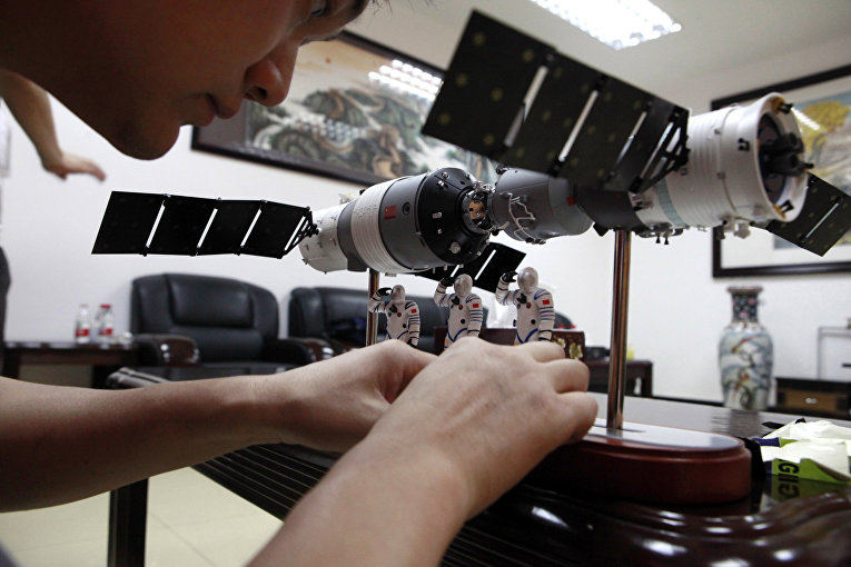 Модель китайской орбитальной станции Тяньгун-1