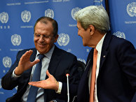 Министр иностранных дел России Сергей Лавров и госсекретарь США Джон Керри Министр иностранных дел России Сергей Лавров и госсекретарь США Джон Керри