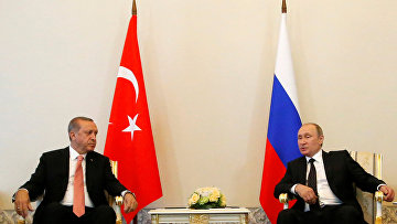 Президент России Владимир Путин и президент Турции Реджеп Тайип Эрдоган