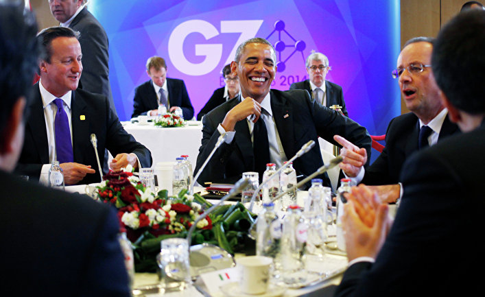 Барак Обама на саммите G7 в Брюсселе