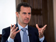 Президент Сирии Башар Асад во время интервью Президент Сирии Башар Асад во время интервью