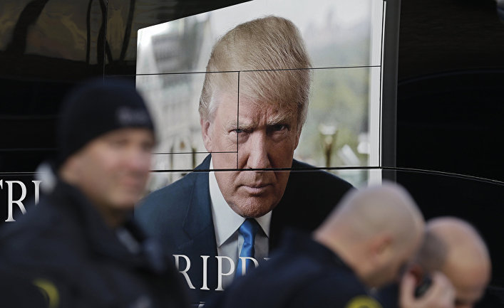 Портрет кандидата в президенты США Дональда Трампа в Милуоки