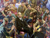 Репродукция картины «В.И. Ленин с латышскими стрелками в Кремле. 1 Мая 1918 года» Репродукция картины «В.И. Ленин с латышскими стрелками в Кремле. 1 Мая 1918 года»