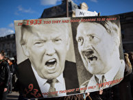 Демонстрация против Трампа в Париже Демонстрация против Трампа в Париже