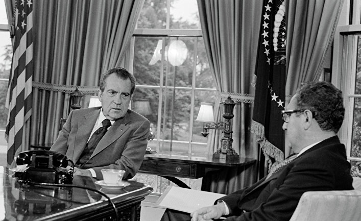 Президент США Ричард Никсон и госсекретарь Генри Киссинджер