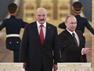 Александр Лукашенко и Владимир Путин во время встречи в Кремле Александр Лукашенко и Владимир Путин во время встречи в Кремле
