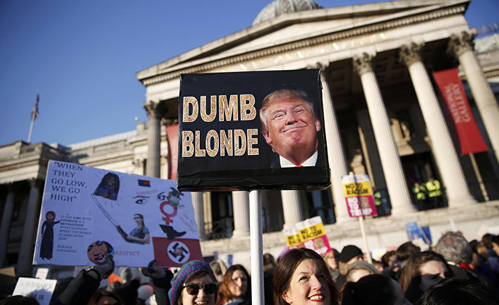 Акция протеста против Дональда Трампа в Лондоне