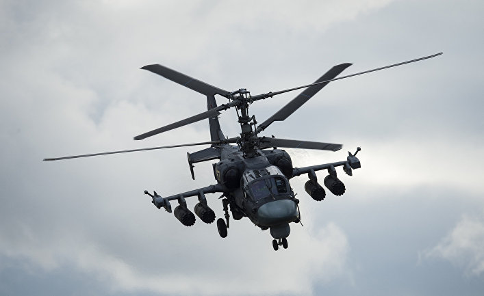 Показательный полет вертолета Ка-52 «Аллигатор»