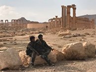 Военнослужащие Сирийской Арабской Республики возле историко-архитектурного комплекса Древней Пальмиры в сирийской провинции Хомс Военнослужащие Сирийской Арабской Республики возле историко-архитектурного комплекса Древней Пальмиры в сирийской провинции Хомс