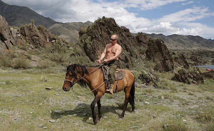 Владимир Путин на отдыхе в Республике Тыва