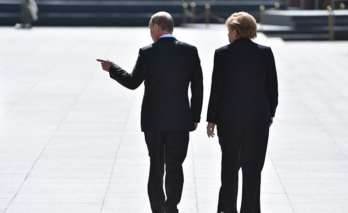 Президент России Владимир Путин и канцлер Германии Ангела Меркель