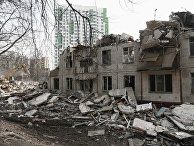 Снос старого здания в Москве Снос старого здания в Москве