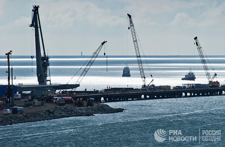 Фото моста в крым через керченский пролив