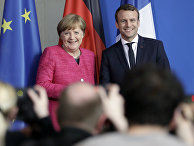 Канцлер Германии Ангела Меркель и президент Франции Эммануэль Макрон в Берлине Канцлер Германии Ангела Меркель и президент Франции Эммануэль Макрон в Берлине