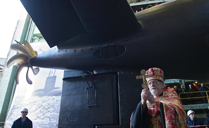 Освящение дизель-электрической подводной лодки проекта 636.3 «Краснодар»