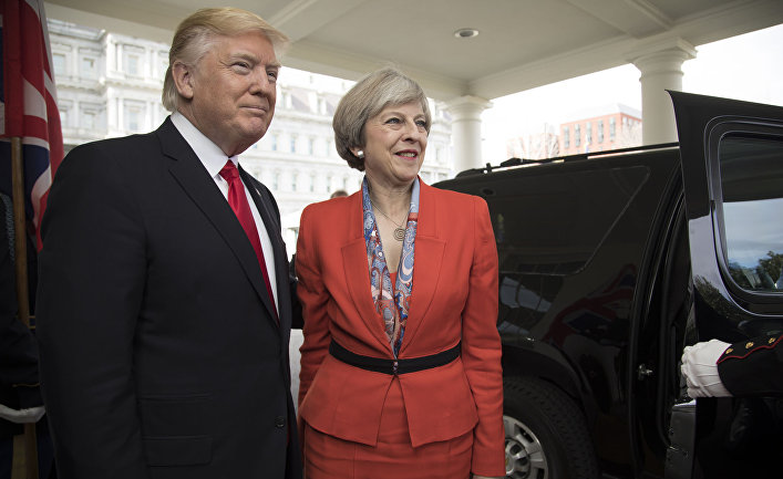 Президент США Дональд Трамп и премьер-министр Великобритании Тереза Мэй