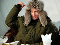 Владимир Путин во время ланча в Завидово. 2003 год Владимир Путин во время ланча в Завидово. 2003 год