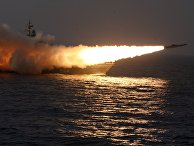 Пуск сверхзвуковой противокорабельной ракеты