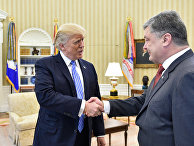 Президент Украины Петр Порошенко и президент США Дональд Трамп во время встречи Президент Украины Петр Порошенко и президент США Дональд Трамп во время встречи