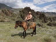 Премьер-министр РФ Владимир Путин на отдыхе в Республике Тыва Премьер-министр РФ Владимир Путин на отдыхе в Республике Тыва