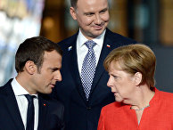 Президент Франции Эммануэль Макрон и федеральный канцлер ФРГ Ангела Меркель Президент Франции Эммануэль Макрон и федеральный канцлер ФРГ Ангела Меркель