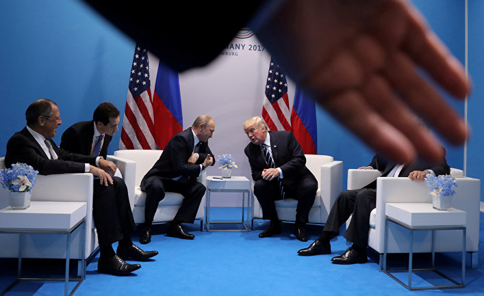 Президент РФ Владимир Путин и президент США Дональд Трамп