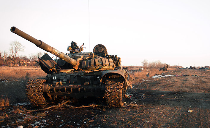 Уничтоженная украинская военная техника на Донбассе