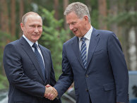 Президент РФ Владимир Путин и президент Финляндии Саули Ниинисте в Финляндии. 27 июля 2017